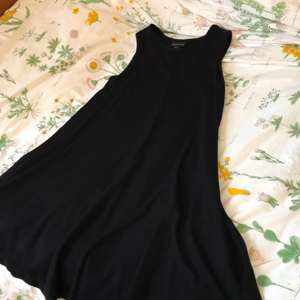 Black flowy skater dress
